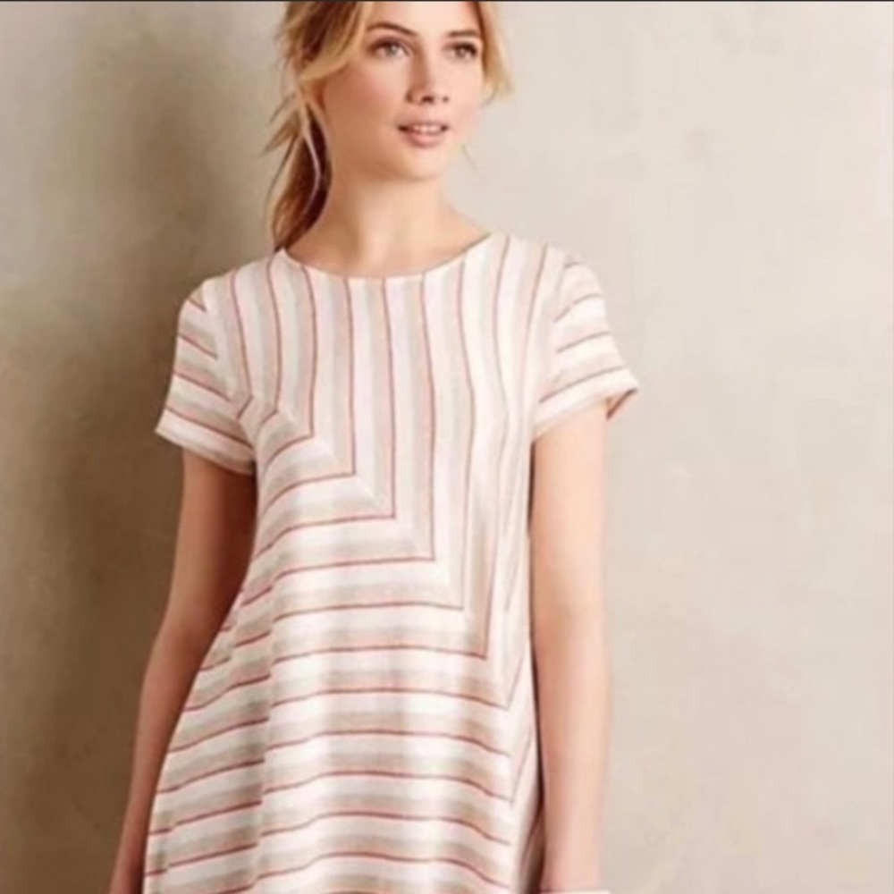Anthropologie striped shirt asymmetrical